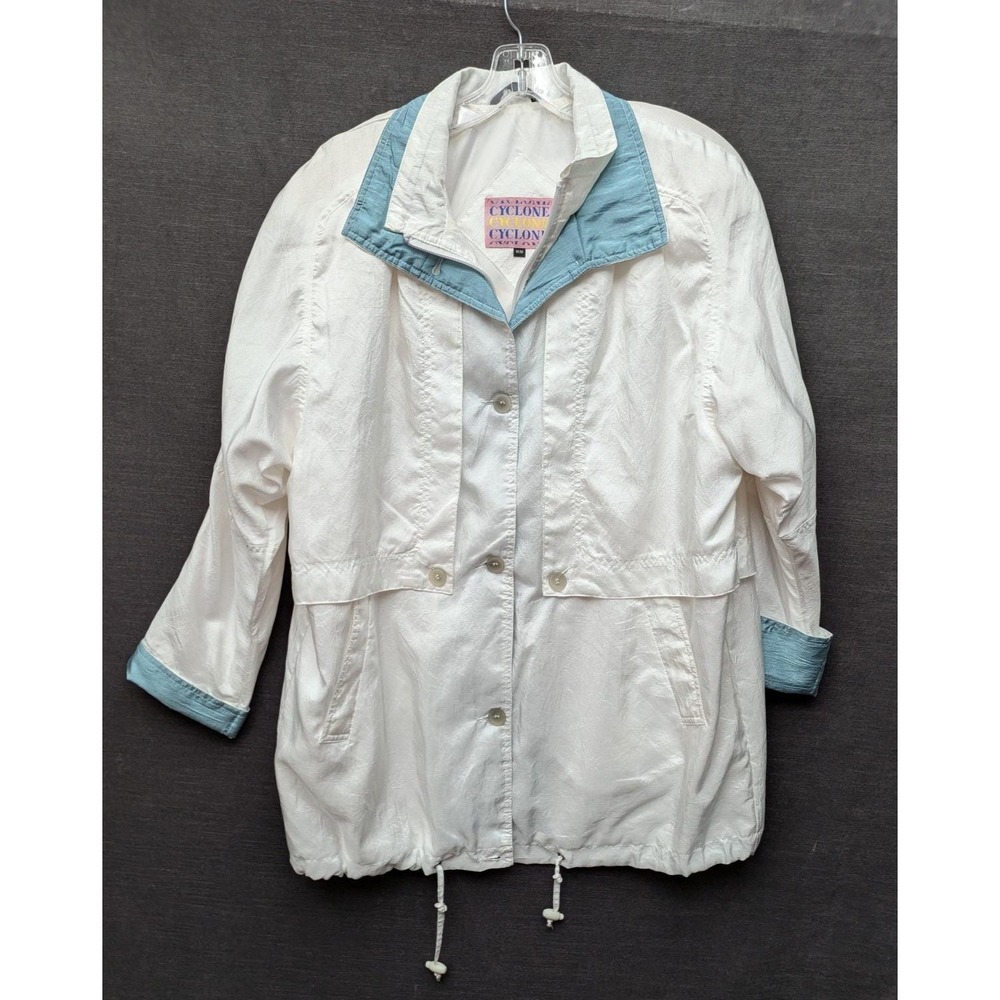 Vintage Granny Jacket Spring Softshell GrandmaCore Coat Shoulder Pads Cyclone M